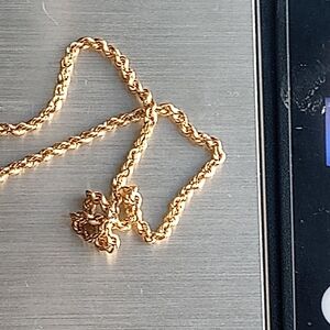 Elegant 14k Gold Rope Chain Bracelet